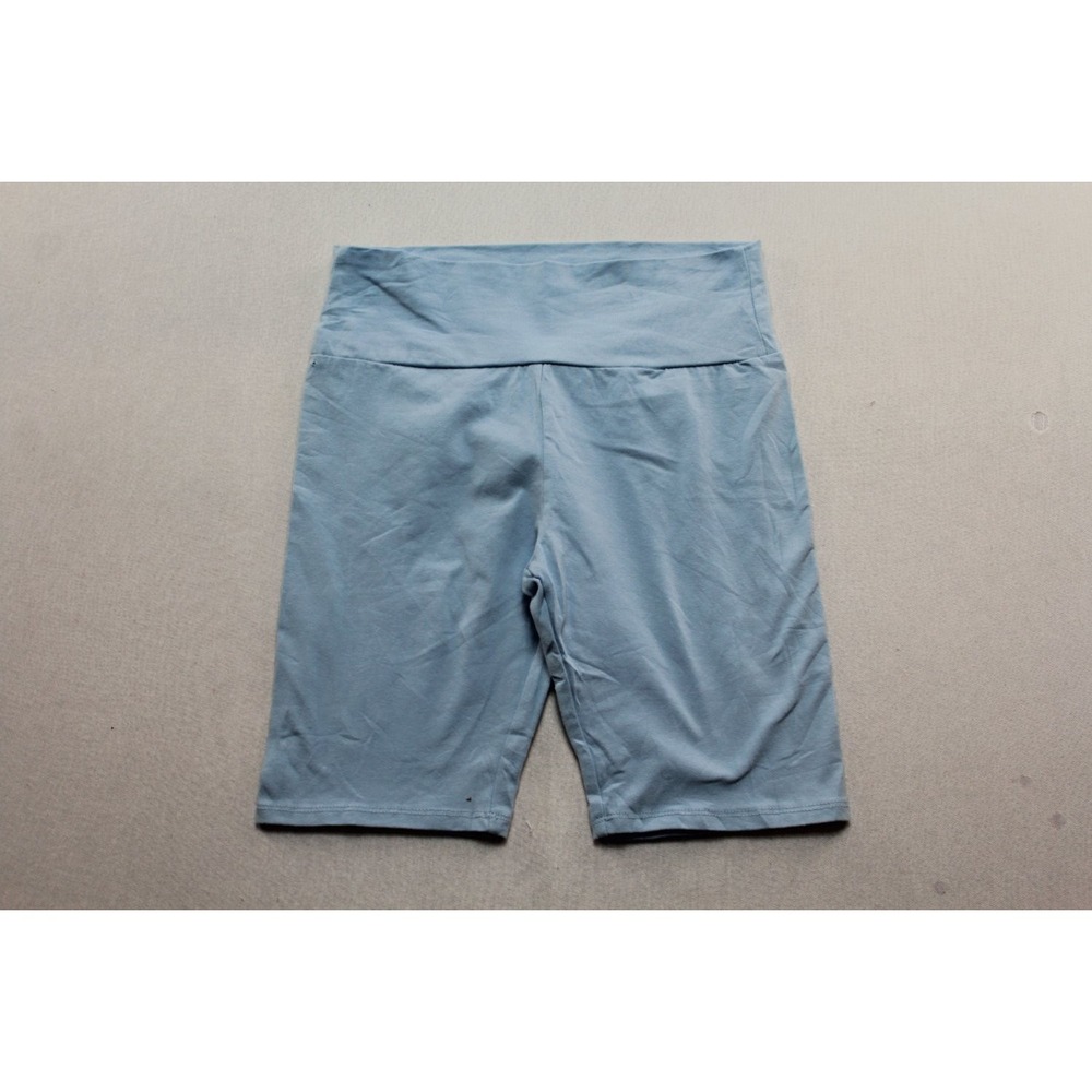Ambiance Biker Shorts Womens S Blue Good High Rise Stretch Activewear 72529